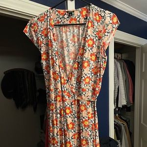 Floral wrap dress